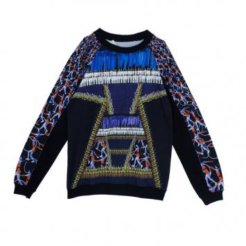 Peter Pilotto Printed Cotton Sweater M