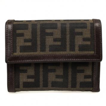 Fendi Zucca Flap Compact Wallet