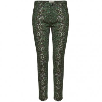 Mary Katrantzou Peacock Green Printed Skinny Jeans S