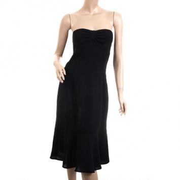 Moschino Jeans Black Strapless Donna Dress L