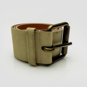 Miu Miu Cream Suede Waist Belt Size 75 CM