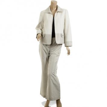Akris Beige Linen Suit