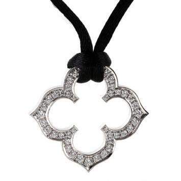 Cartier 18 K White Gold Diamond Necklace 