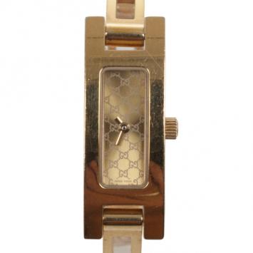 Gucci Yellow Gold Plated Stainless Steel 3900L Womens Wristwatch 34 MM
