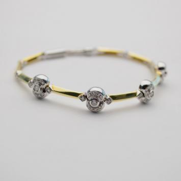 Salvini Diamond Yellow & White Gold Bracelet