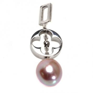 Louis Vuitton 18 K White Gold Pearl Pendant Charm 