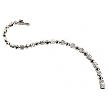 Bvlgari Diamond 18 K White Gold Bracelet
