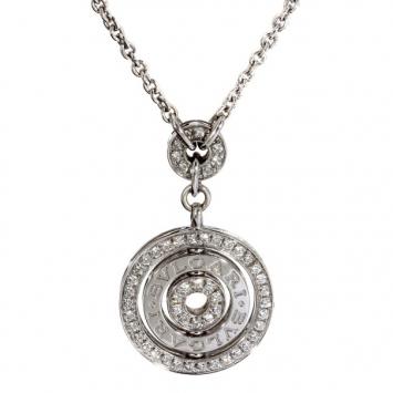 Bvlgari Cerchi Astrale Diamond 18 K White Gold Necklace 