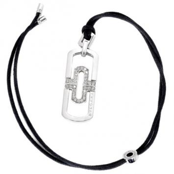 Bvlgari Parentesi Diamond 18 K White Gold & Stainless Steel Necklace
