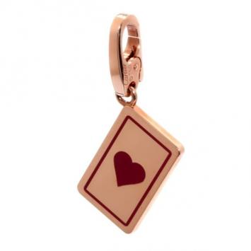 Cartier 18 K Rose Gold Ace Of Hearts Charm Pendant