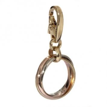 Cartier Trinity 18 K White Yellow & Rose Gold Charm Pendant