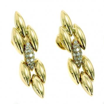 Cartier Diamond 18 K Yellow Gold Earrings
