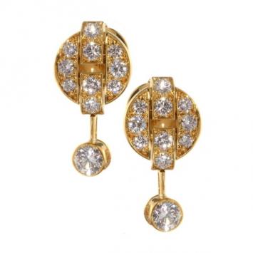 Cartier Himalia Diamond 18k Yellow Gold Earrings