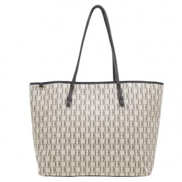 Carolina Herrera Monogram Canvas Shopper Tote