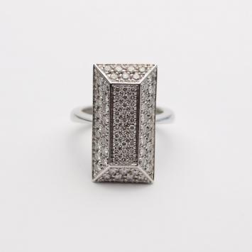 Alfieri & St. John Diamond Pavé Setting Ring Size 56