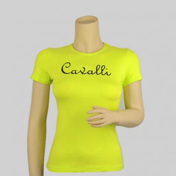 Roberto Cavalli Green Logo T-shirt Size S