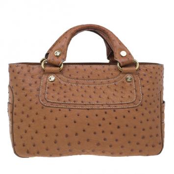 Celine Camel Ostrich Boogie Bag