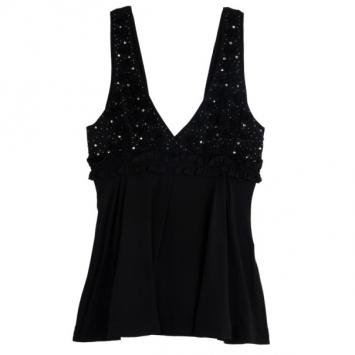 Emporio Armani Black Embellished Top S