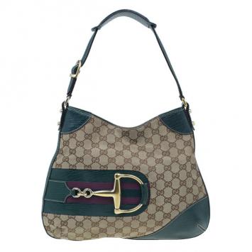 Gucci Monogram Horsebit Hasler Hobo