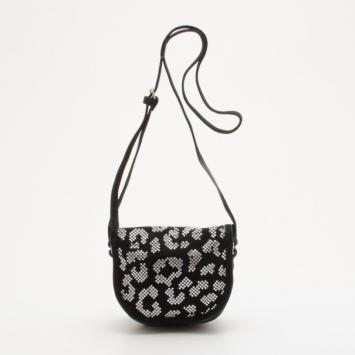Pierre Balmain Black Baby Leo Strass Shoulder Bag