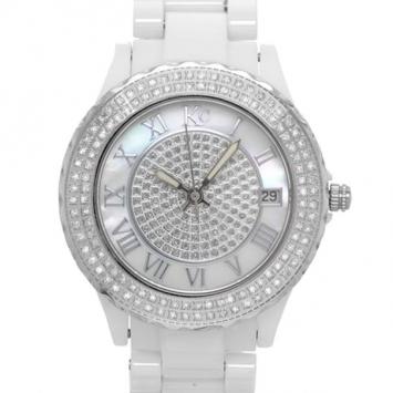 KC Diamond Silver Ceramic SS Ladies Wristwatch