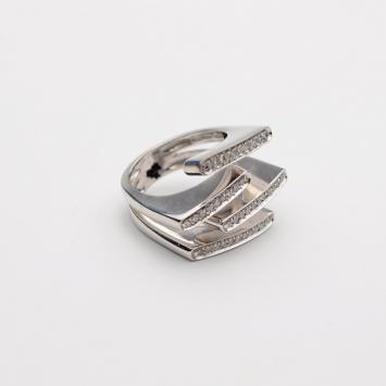 Alfieri & St. John 18K Diamond Linear Ring Size 57
