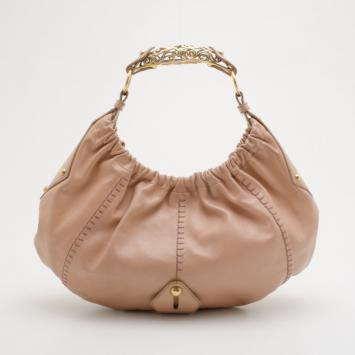 Saint Laurent Paris Nude Leather Vincennes Mombasa Hobo Bag