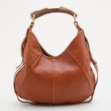 Saint Laurent Brown Leather Mini Mombasa Hobo