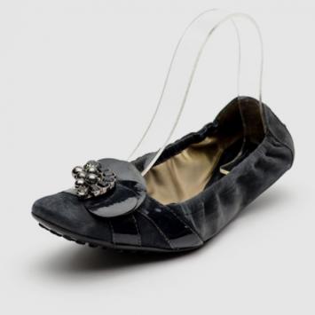 Tod's Blue Suede Flower Embellished Square Toe Ballerinas Size 40
