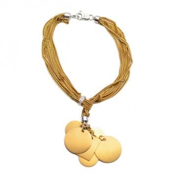 Alfieri & St. John Diamond and Yellow Gold Charms Bracelet 