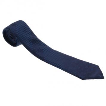 Pre Owned Louis Vuitton Navy Blue Monogram Tie