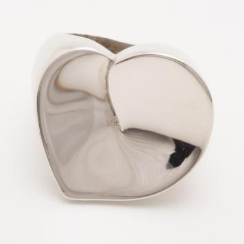 KENZO Silver Heart Ring Size 52