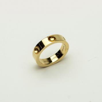 Louis Vuitton 18 K Yellow Gold Empreinte Ring Size 53
