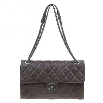 Chanel Brown Caviar  Jumbo CC Crave Flap Bag