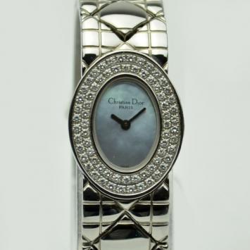 Dior Grey MOP Diamond SS Ladies Wristwatch