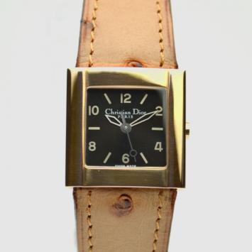 Christian Dior Black Gold Plated SS Ladies Wristwatch