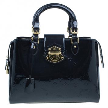Louis Vuitton Bleu Nuit Monogram Vernis Melrose Avenue Tote