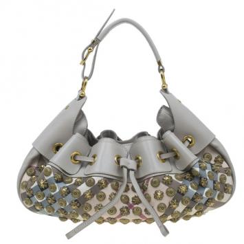 Burberry Pastel Nova Check Warrior Studded Hobo
