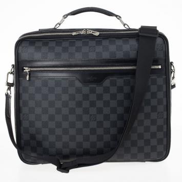 Pre Owned Louis Vuitton Black Damier Ebene Canvas Steeve Messenger