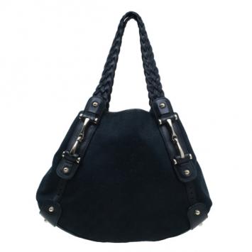 Gucci Black Canvas Medium Pelham Shoulder Bag