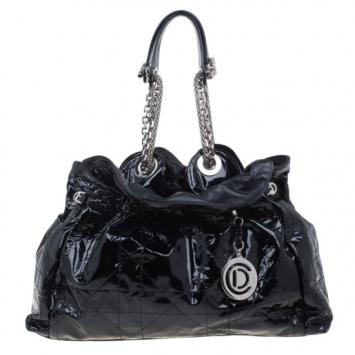Dior Black Patent Medium Le Trente Hobo