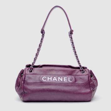 Chanel Maroon Leather Shoulder Bag
