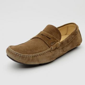 Pre Owned Salvatore Ferragamo Brown Suede Domenico Loafers Size 43