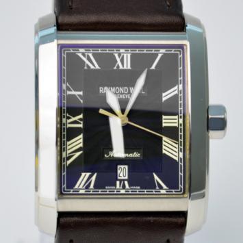 Pre Owned Raymond Weil Black Stainless Steel Don Giovanni Black Men's Wristwatch 38MM