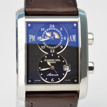 Pre Owned Raymond Weil Black Stainless Steel Don Giovanni Men's Wristwatch 38MM