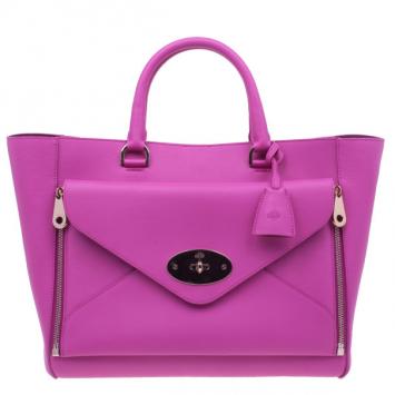 Mulberry Fuschia Silky Classic Calfskin Willow Tote