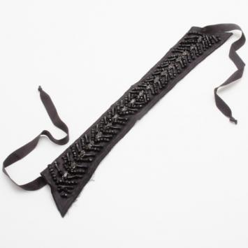 Prada Black Embellished Waist Belt