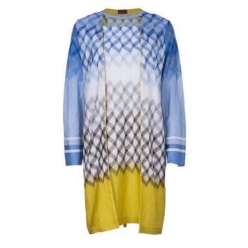 Missoni Multicolor Knit Zig Zag Dress and Cardigan Set M