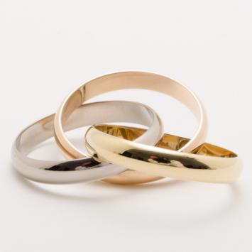 Cartier Trinity 18kt Gold Band Ring Size 55