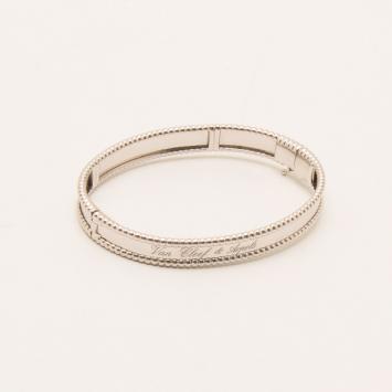 Van Cleef & Arpels 18KT White Gold Perlée Signature Bracelet